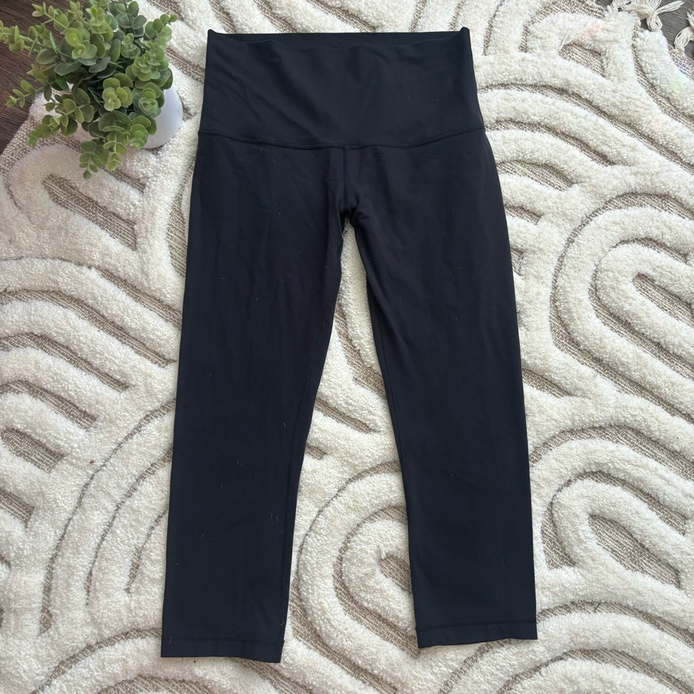 Lululemon Wunder Under Black Cropped Leggings Womens Size 10